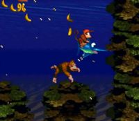 une photo d'Ã©cran de Donkey Kong Country sur Nintendo Super Nes